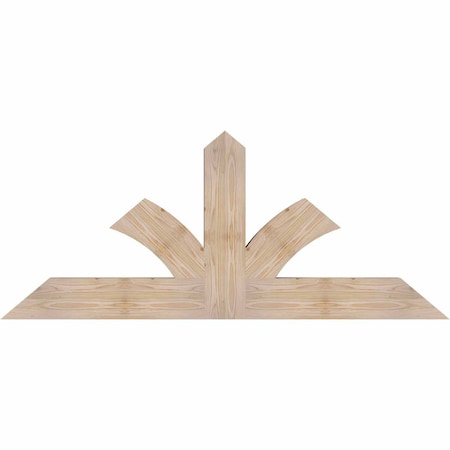 Ekena Millwork Richland Smooth Timber Gable Bracket, Douglas Fir, 60"W x 25"H x 3 1/2"D x 5 1/2"F, 10/12 Pitch GBW060X25X0406RIC00SDF